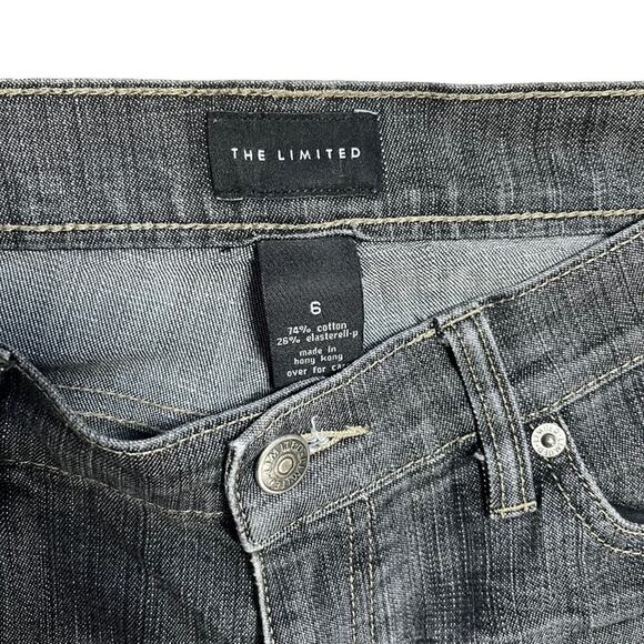 The Limited Womens Straight Denim Jeans Size 6 Black Gray Wash Classic Basic - Picture 5 of 10